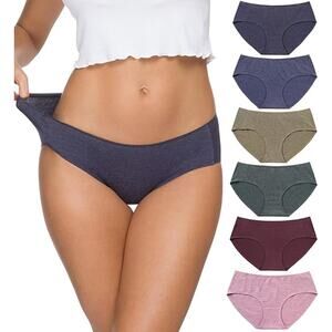 Wealurre Women's Cotton Bikini Panties Seamless Comfort Underwear Pack-6 sz XL